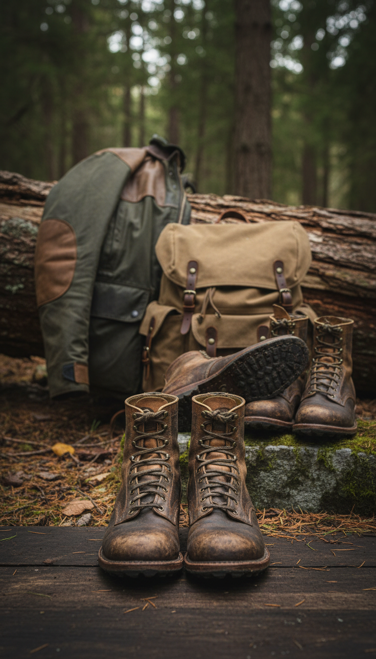 Patina Leather Hunting Boots